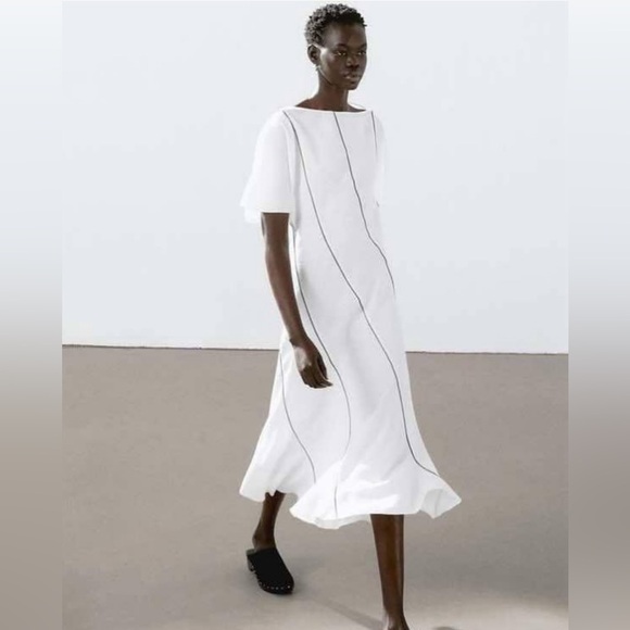linen slip dress australia Fundamental Midi Linen Slip Dress
